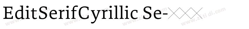 EditSerifCyrillic Se字体转换